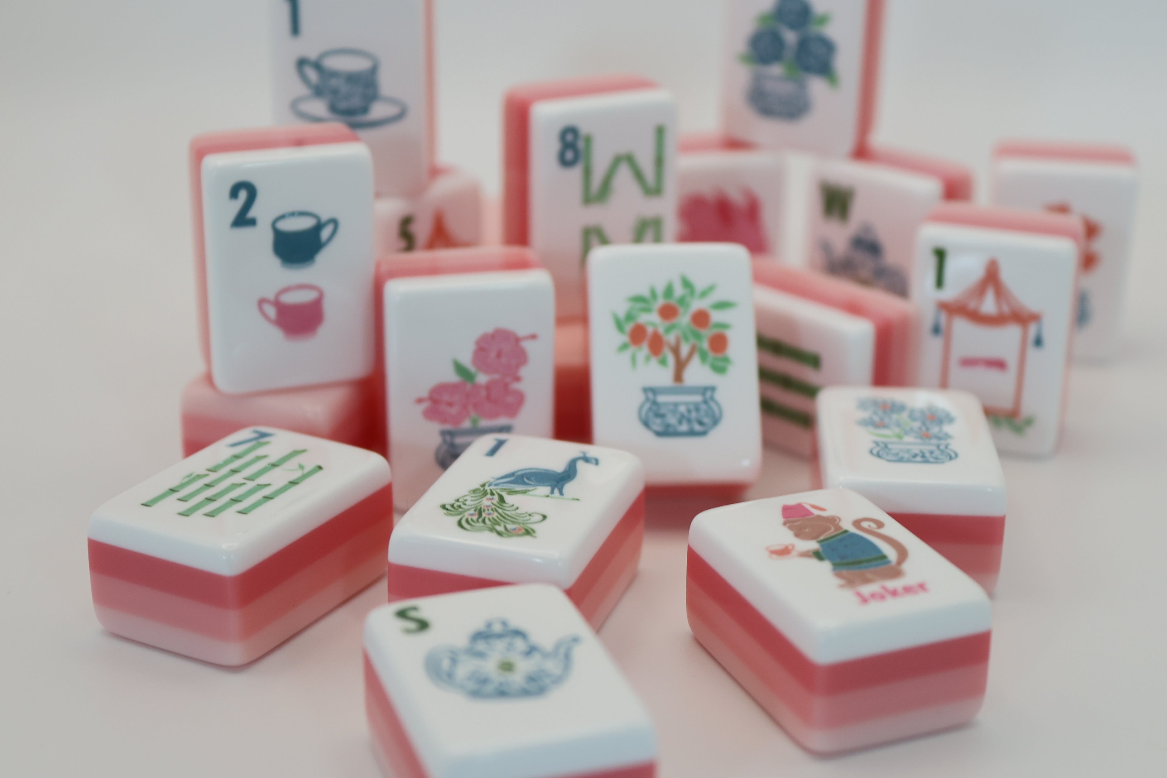 Spill the Tea - Hibiscus Mahjong tiles- OUT OF STOCK