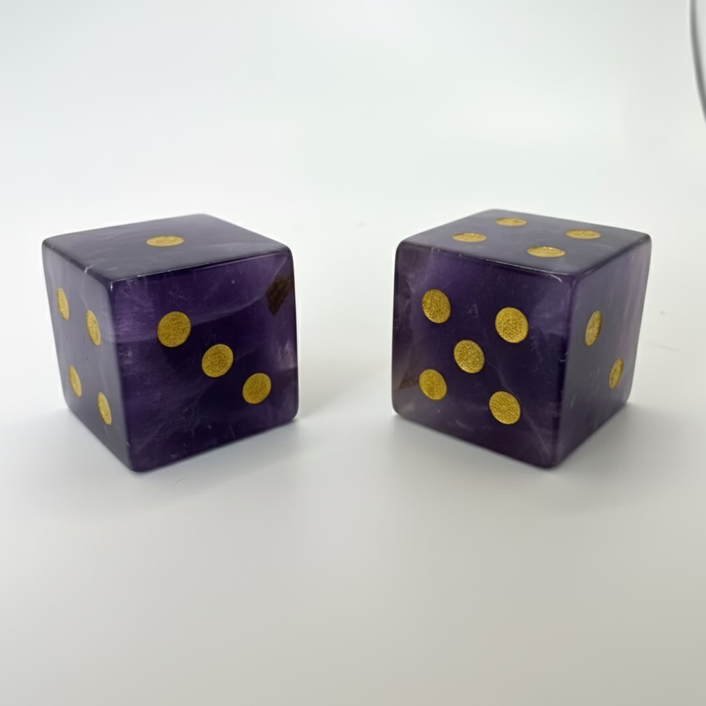 beautiful semi-precious stone dice