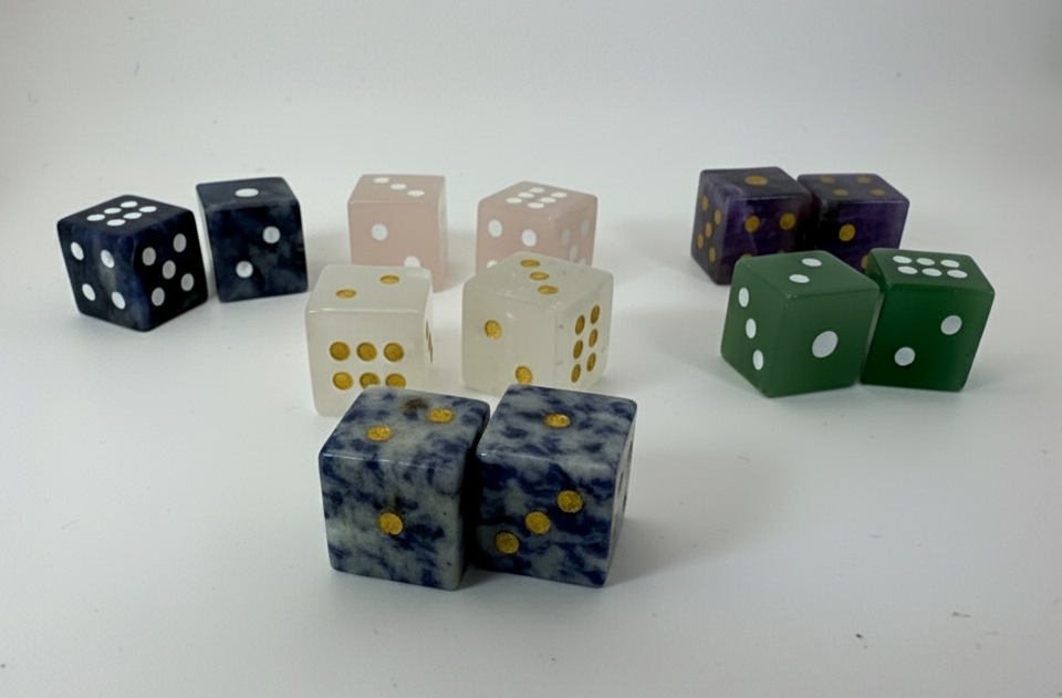 beautiful semi-precious stone dice
