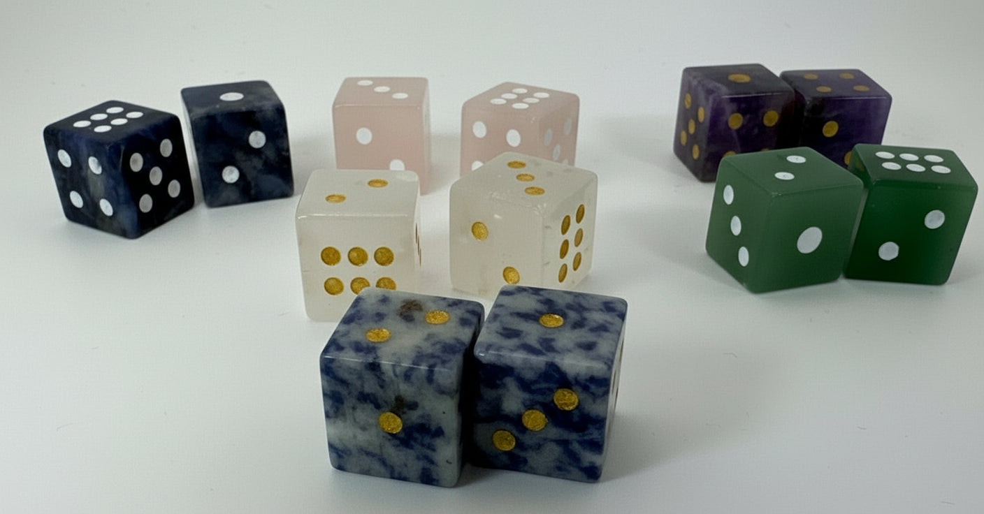beautiful semi-precious dice
